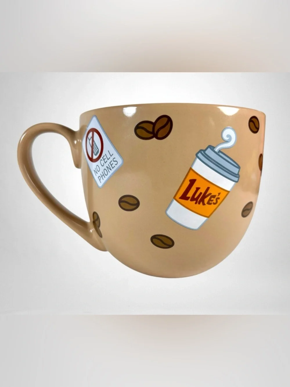 Gilmore Girls Luke’s Coffee Mug Coffee Beans Design, 16 Oz - Picture 2 of 5